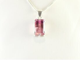 Pendentif tourmaline bi-color
