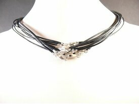 Collier cuir noir