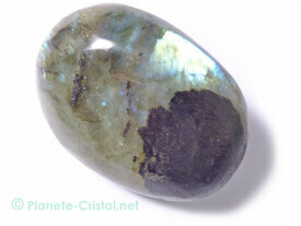 Labradorite galet vert-bleu