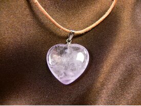 Pendentif coeur Amethyste