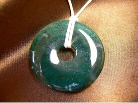 Pendentif donut agate mousse