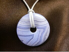 Pendentif agate blue lace