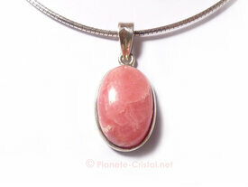 Pendentif rhodochrosite cabochon