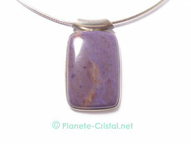 Pendentif jaspe violet-pourpre