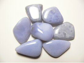 Pierre agate bleue polie