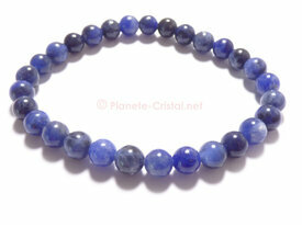 Bracelet fin bleu en sodalite 