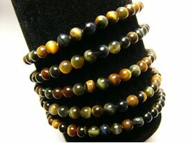 Bracelet fin en pierre d'oeil de tigre 