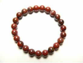 Bracelet bille en jaspe rouge 