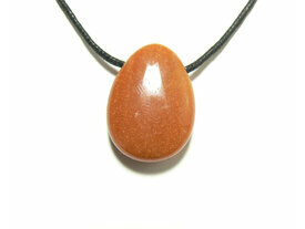 Pendentif minéraux aventurine rouge 