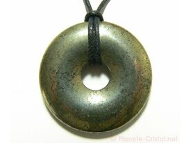 Pendentif donut Pyrite