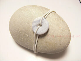Bracelet sur cordon en agate bleu