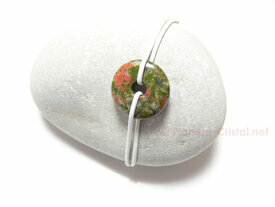 Bracelet cordon et donut unakite