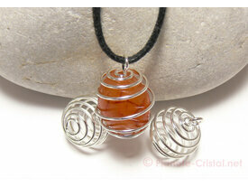 Petite cage en spirale pour pierre en pendentif