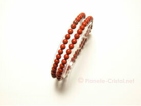 Bracelet pour homme jaspe rouge