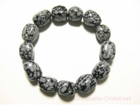 Bracelet obsidienne neige