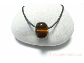 Pendentif femme en oeil de tigre