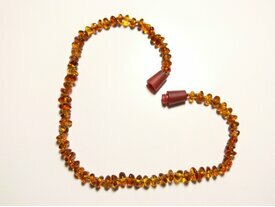Collier ambre bébé brun fermoir de sécurité