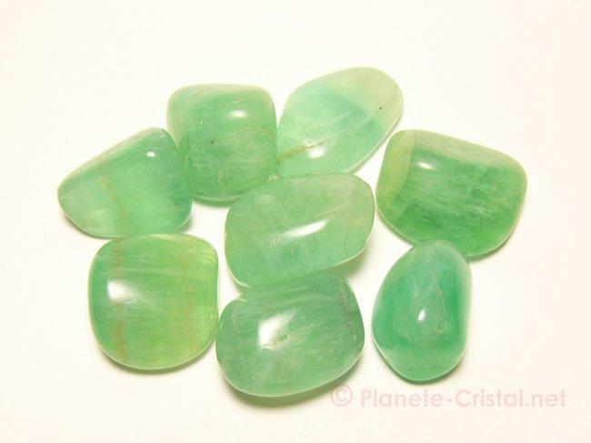 Fluorite verte roulée  (Taille M 2,5 à 3 cm)
