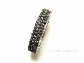 Bracelet homme noir hematite