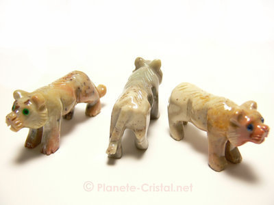 Exposition d'une meute de lions sauvage en figurines uniques