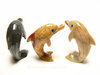 Lot de dauphins tous diffrents en pierre miniature 