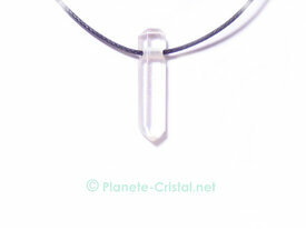 Cristal de roche en pendentif pointe