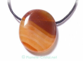 Grand pendentif pierre Agate naturelle