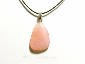 Pendentif pétalite rose