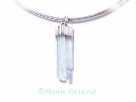 Pendentif aigue-marine mini druse en cristaux naturels 