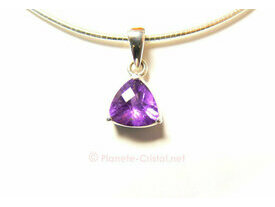 Pendentif amethyste de joaillerie sur argent