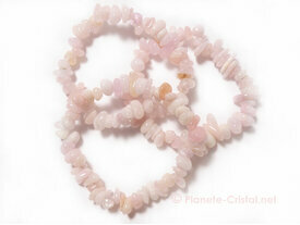 Bracelet beryl rose variete morganite