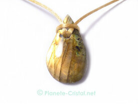 Labradorite sur cordon en pendentif 