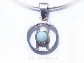 Pendentif Atlantis larimar et argent 