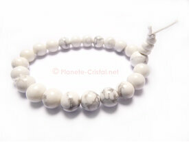 Bracelet tibetain blanc en Howlite