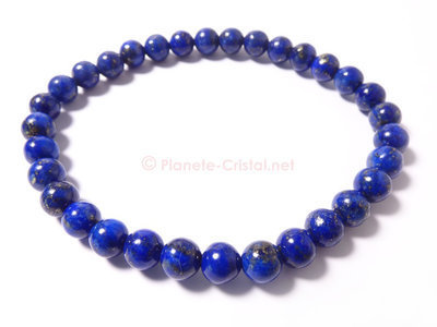 Bracelet fin en lapis-lazuli de qualité 