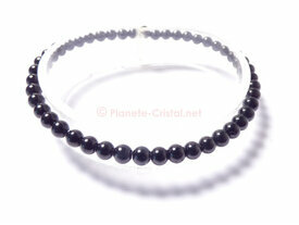 Bracelet fin en tourmaline noire