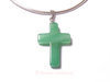 Petite croix verte en pierre vritable