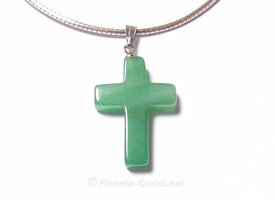 Pendentif petite croix verte