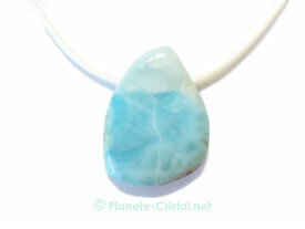 Pierre trouée larimar bleu  