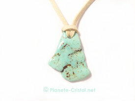 Pendentif grande turquoise veritable