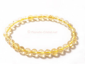 Bracelet citrine jaune véritable