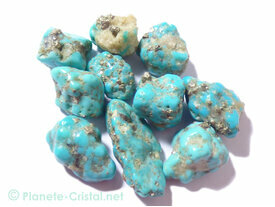 Turquoise native en brut véritable