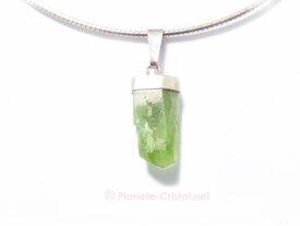 Pendentif Péridot vert naturel