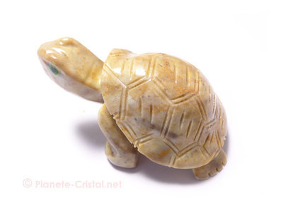 Jolie tortue objet collection en pierre naturelle dos