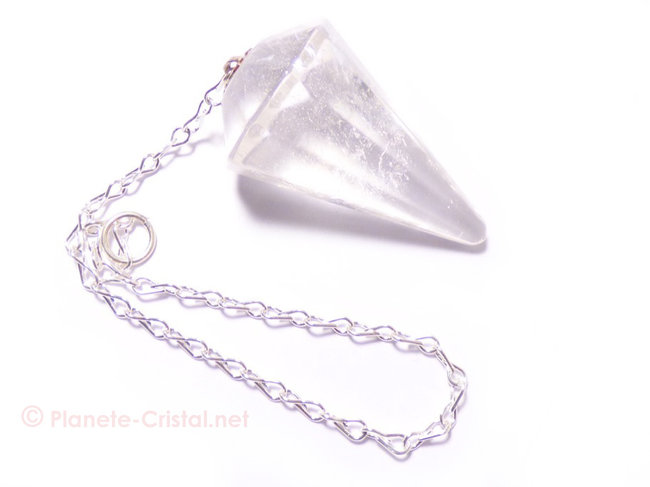 Pendule cristal de roche  (Taille du cône 3 - 4 cm)