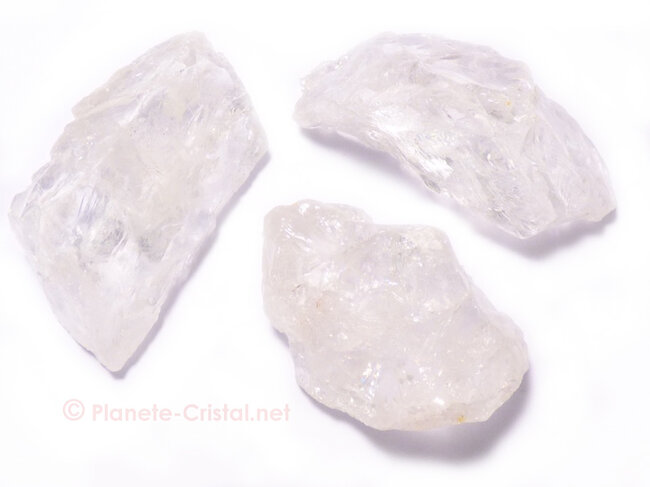 Quartz cristal de roche fragments bruts   (50 à 80 grammes)