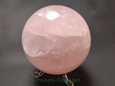 Grande sphere ronde quartz rose veritable