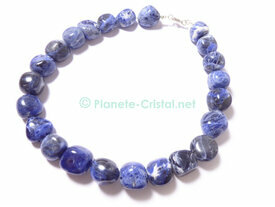 Bijou pierre collier bleu en sodalite 