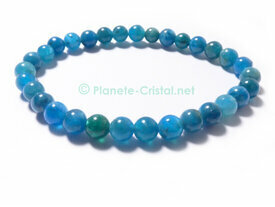 Bracelet pierre apatite bleue