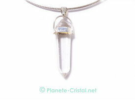 Pendentif quartz double terminaison